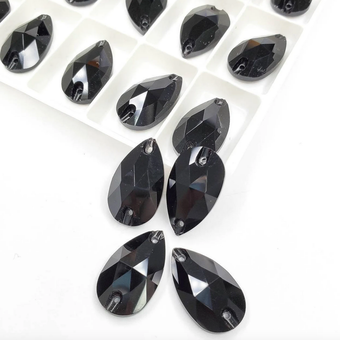 Pear Drop sew-on flat back