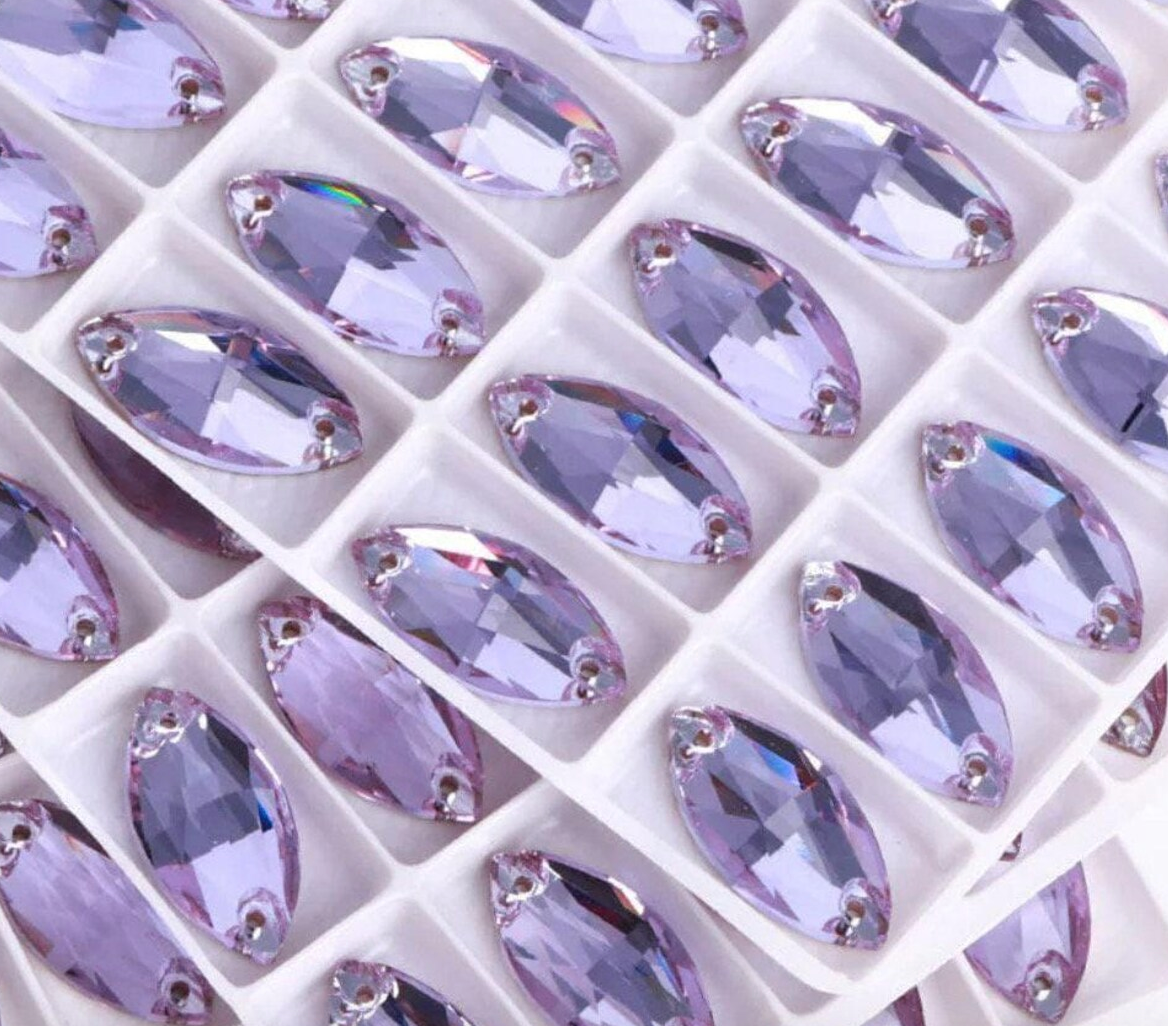 Navette Sew-On Flatback Stones