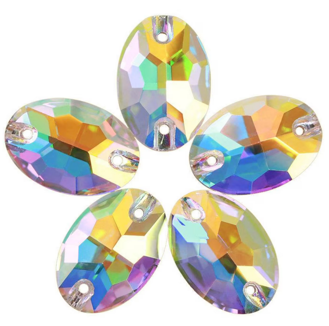 Oval Sew-On Flatback Stones