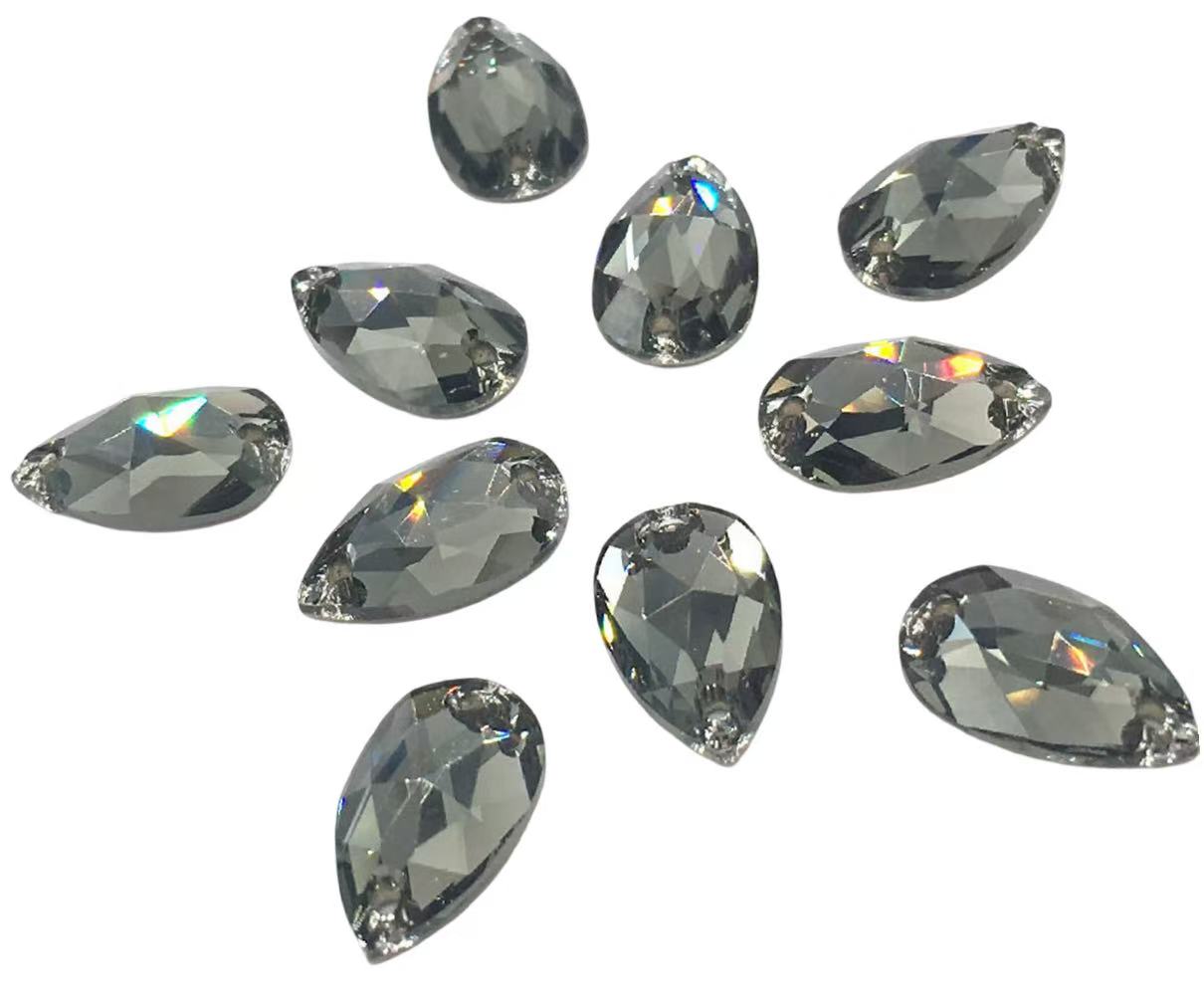 Pear Drop sew-on flat back