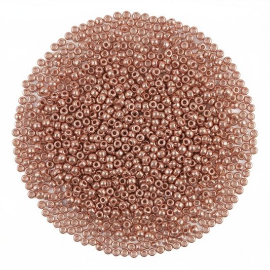 SOLASTA Glass Seed Beads 10000pcs 2mm for Jewelry Making – DIY Bracelet Beads, Bedazzling Kit, Necklace Making, Glass Beads for Crafts | 12 Colors (Copper)