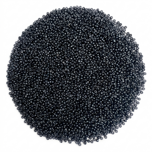 SOLASTA Glass Seed Beads 10000pcs 2mm for Jewelry Making – DIY Bracelet Beads, Bedazzling Kit, Necklace Making, Glass Beads for Crafts | 12 Colors (Dark Metallic Grey)