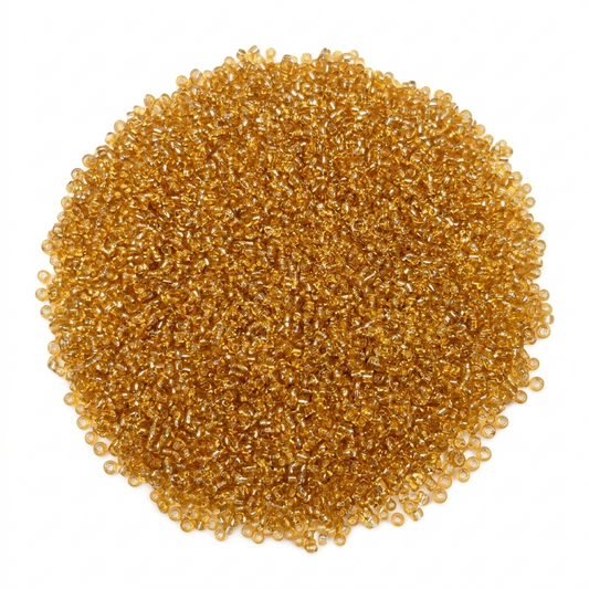 SOLASTA Glass Seed Beads 10000pcs 2mm for Jewelry Making – DIY Bracelet Beads, Bedazzling Kit, Necklace Making, Glass Beads for Crafts | 12 Colors (Golden)