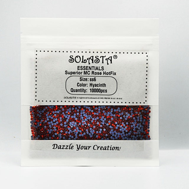 SOLASTA Essential Hyacinth Color Hotfix Rhinestones for Clothing and Fabric Embellishments