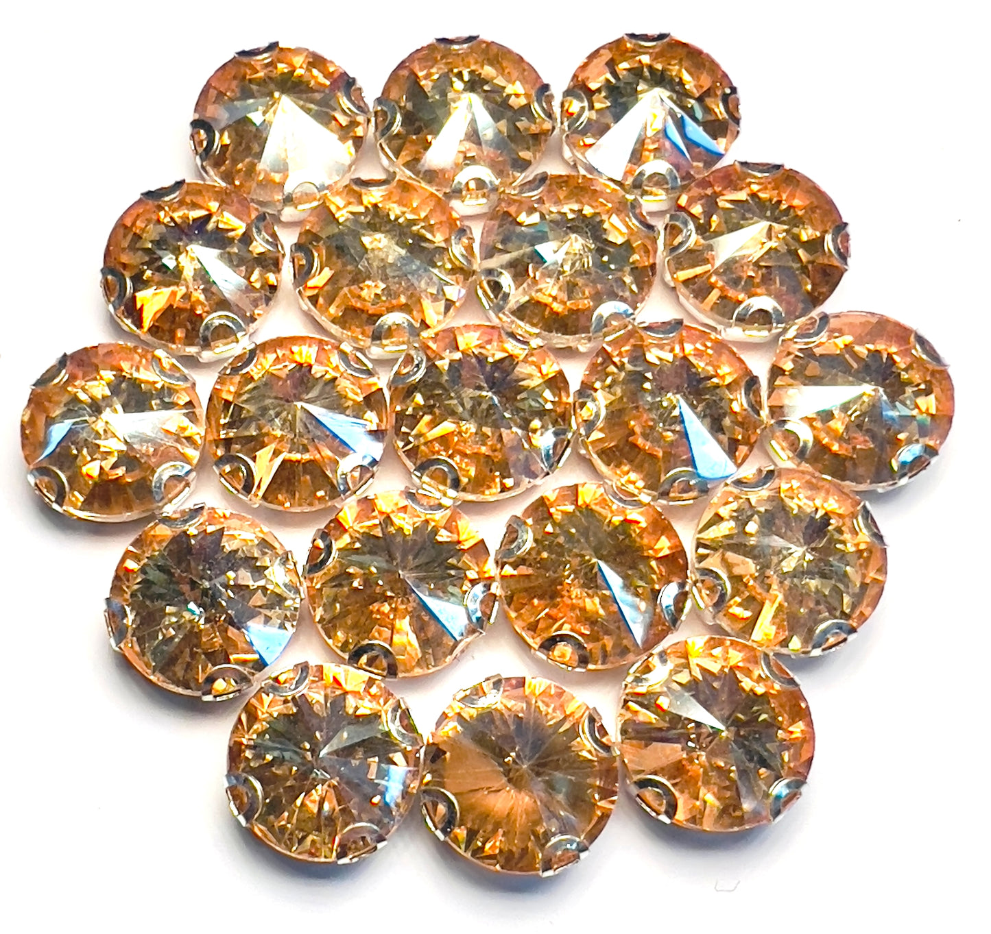 RIVOLLI 10MM GOLDEN SHADOW /SILVER D-CLIP