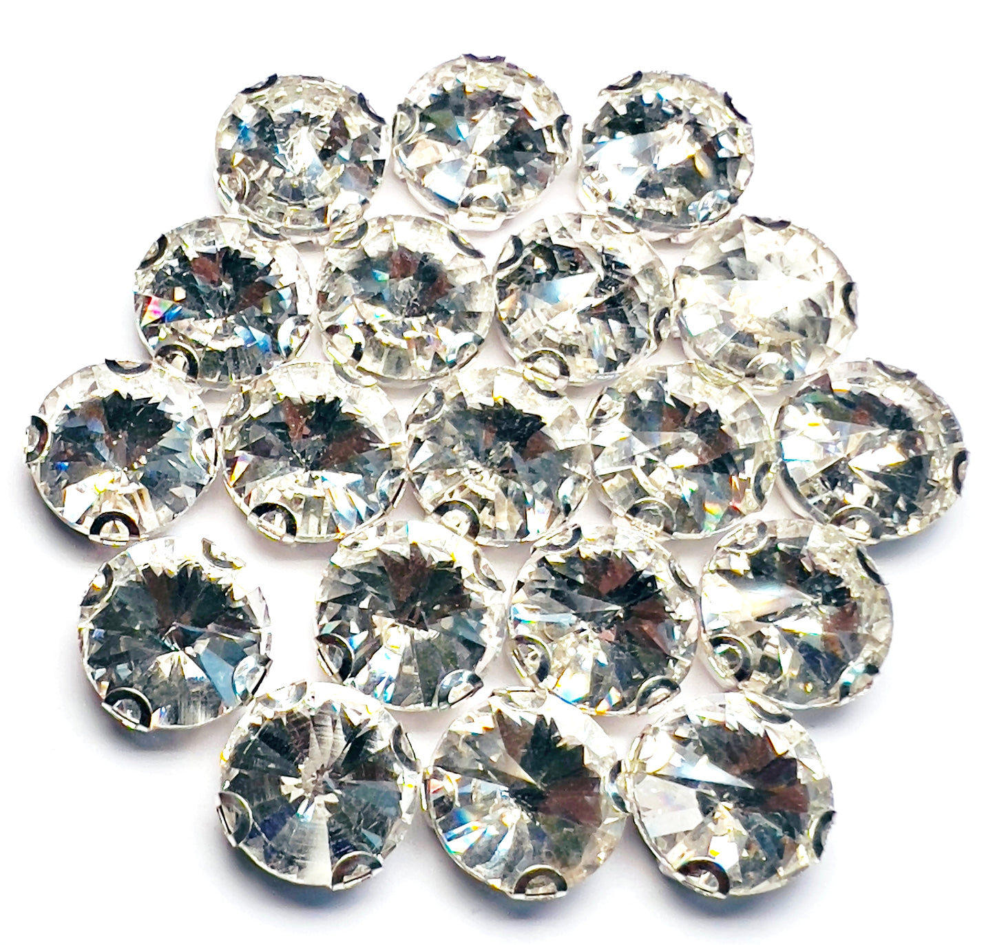 RIVOLLI 10MM CRYSTAL /SILVER D-CLIP