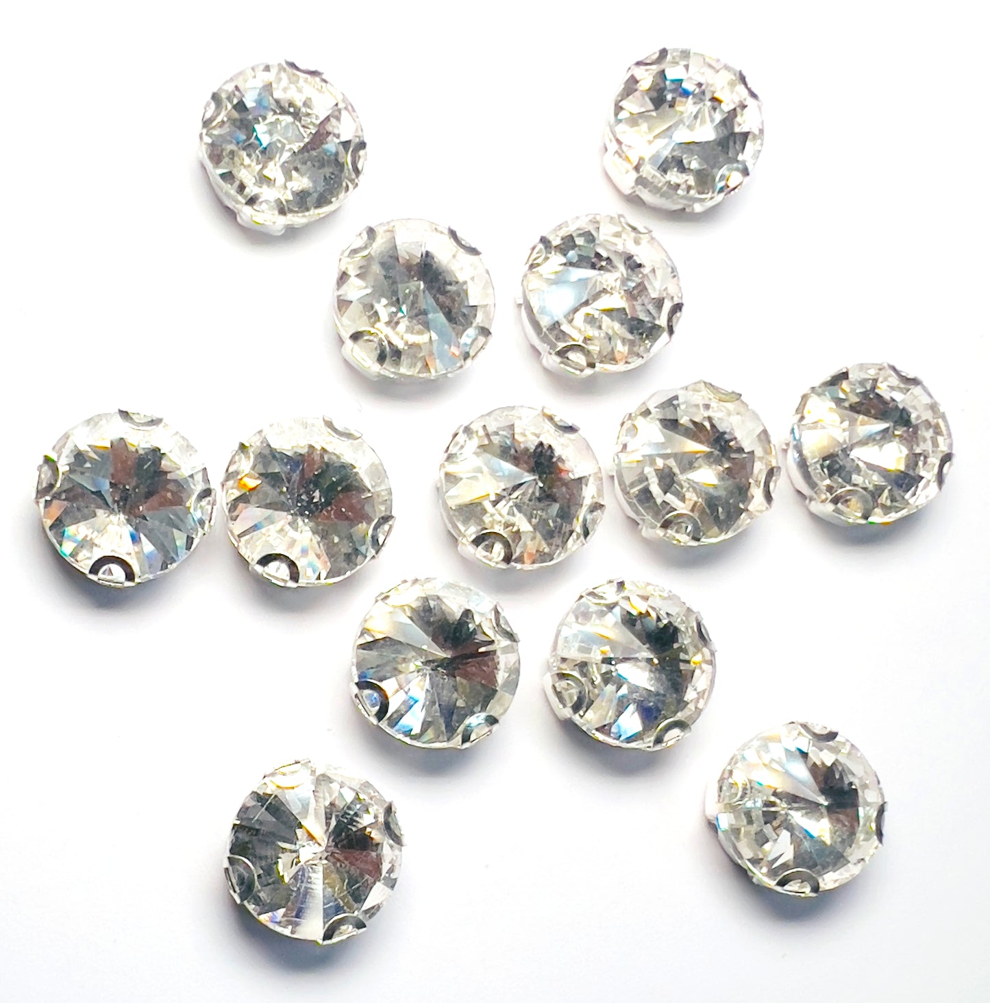 RIVOLLI 10MM CRYSTAL /SILVER D-CLIP