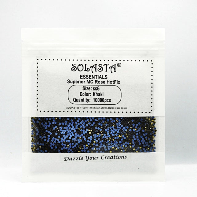 SOLASTA Essential Khaki Color Hotfix Rhinestones for Clothing and Fabric Embellishments