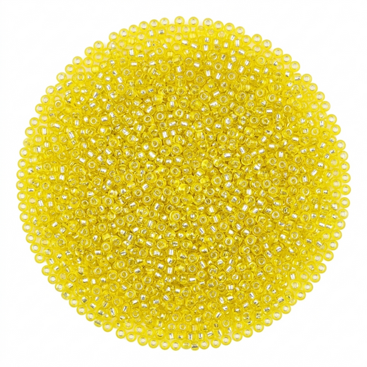 SOLASTA Glass Seed Beads 10000pcs 2mm for Jewelry Making – DIY Bracelet Beads, Bedazzling Kit, Necklace Making, Glass Beads for Crafts | 12 Colors (Lemon Yellow)