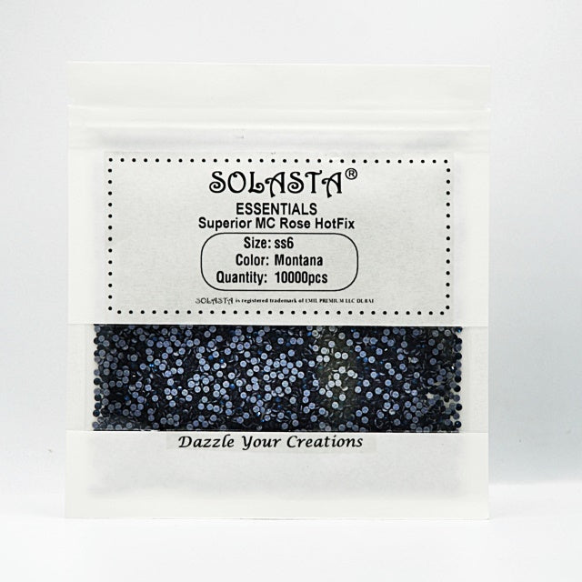 SOLASTA Essential Montana Color Hotfix Rhinestones for Clothing and Fabric Embellishments