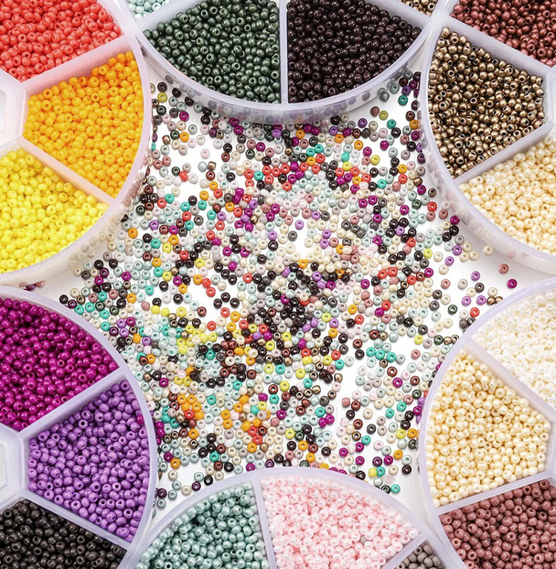 SOLASTA 12/0 Glass Seed Beads 10000pcs 2mm for Jewelry Making – DIY Bracelet Beads, Bedazzling Kit, Necklace Making, Glass Beads for Crafts | (JET BLACK) )