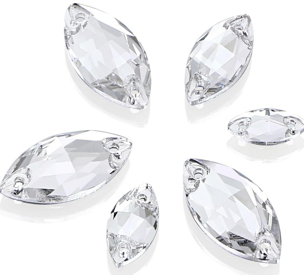 Navette Sew-On Flatback Stones