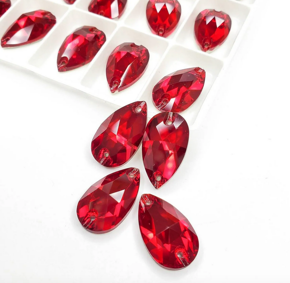 Pear Drop sew-on flat back