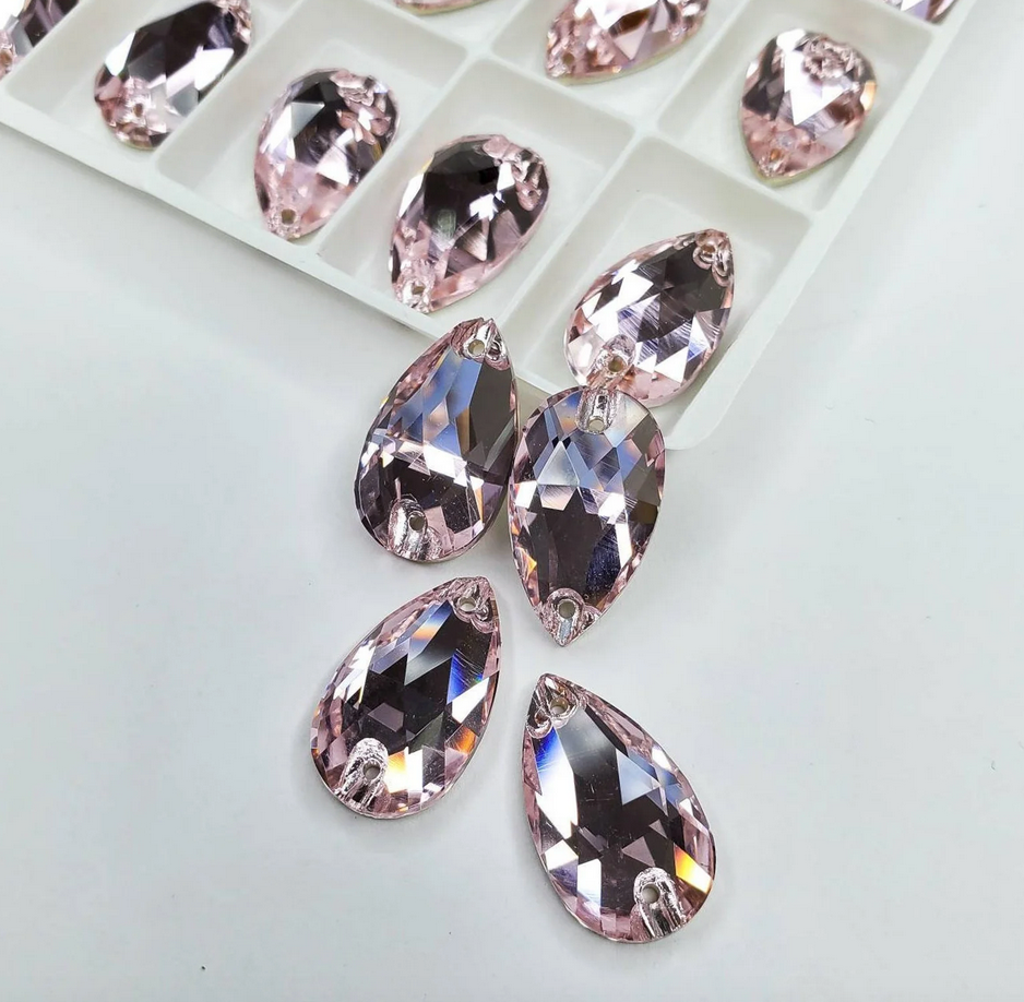 Pear Drop sew-on flat back