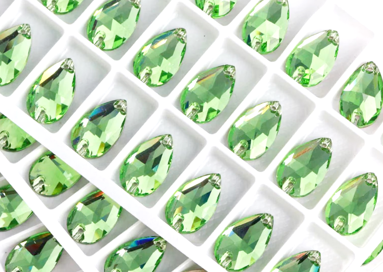 Pear Drop sew-on flat back