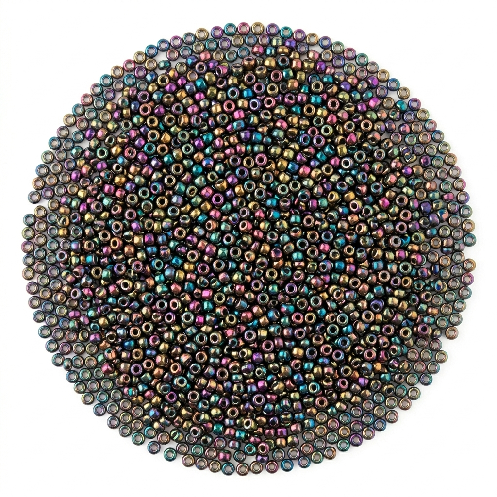 SOLASTA Glass Seed Beads 10000pcs 2mm for Jewelry Making – DIY Bracelet Beads, Bedazzling Kit, Necklace Making, Glass Beads for Crafts | 12 Colors (Vitrail Medium Rainbow)