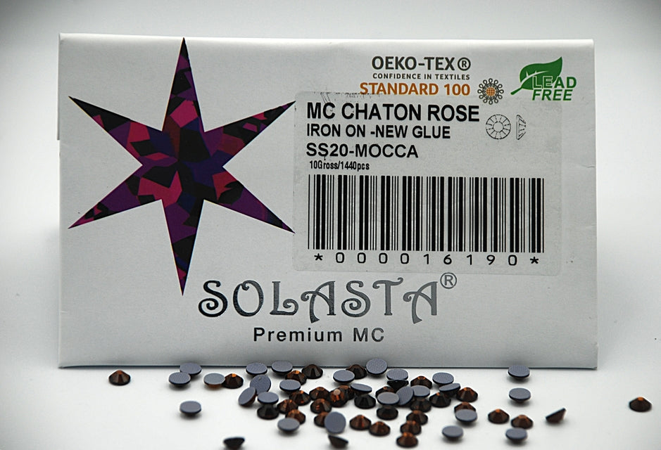 SOLASTA Premium Mocca Color Hotfix Rhinestones for DIY Crafts, Fashion Embellishments, and Garment Decoration