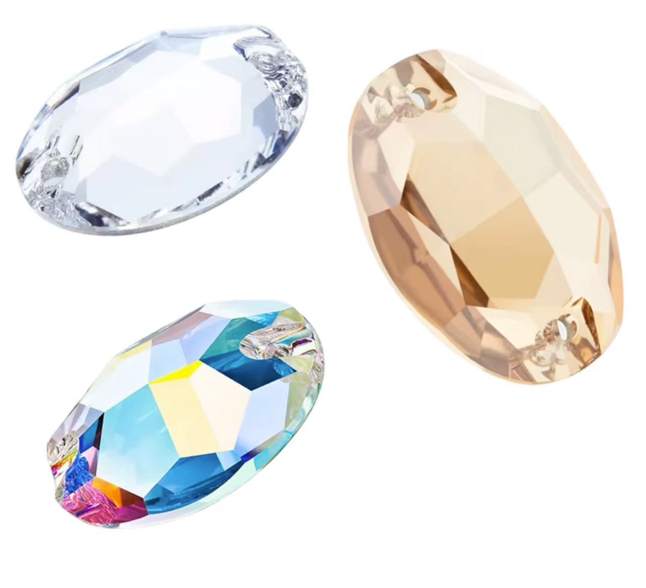 Oval Sew-On Flatback Stones