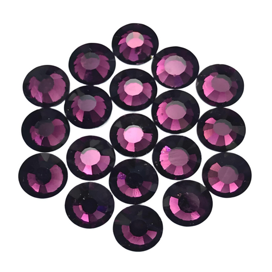 SOLASTA Essential Amethyst Color Hotfix Rhinestones for Clothing and Fabric Embellishments