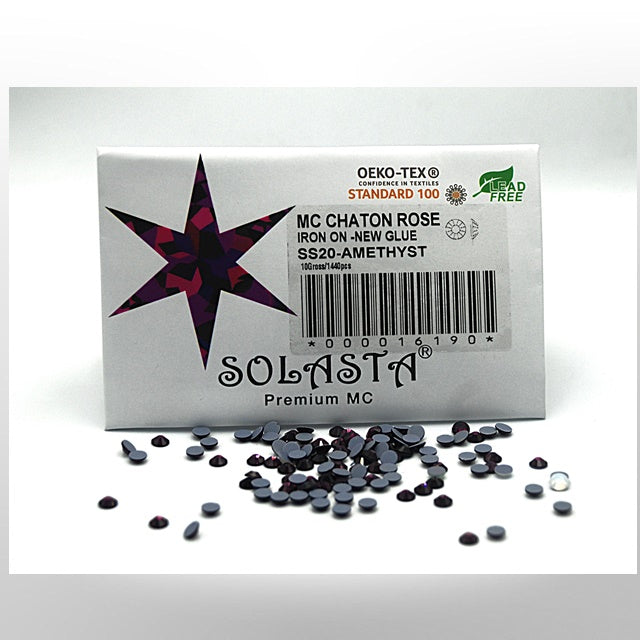 SOLASTA Premium Amethyst Color Hotfix Rhinestones for DIY Crafts, Fashion Embellishments, and Garment Decoration