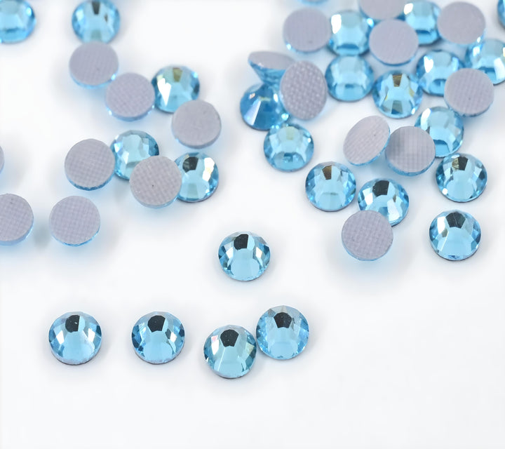 SOLASTA Premium Aquamarine Color Hotfix Rhinestones for DIY Crafts, Fashion Embellishments, and Garment Decoration