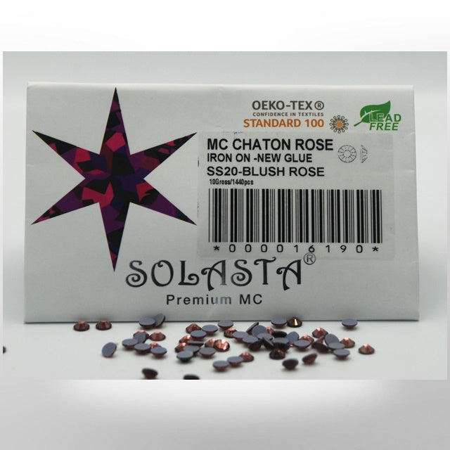 SOLASTA Premium Blush Rose Color Hotfix Rhinestones for DIY Crafts, Fashion Embellishments, and Garment Decoration