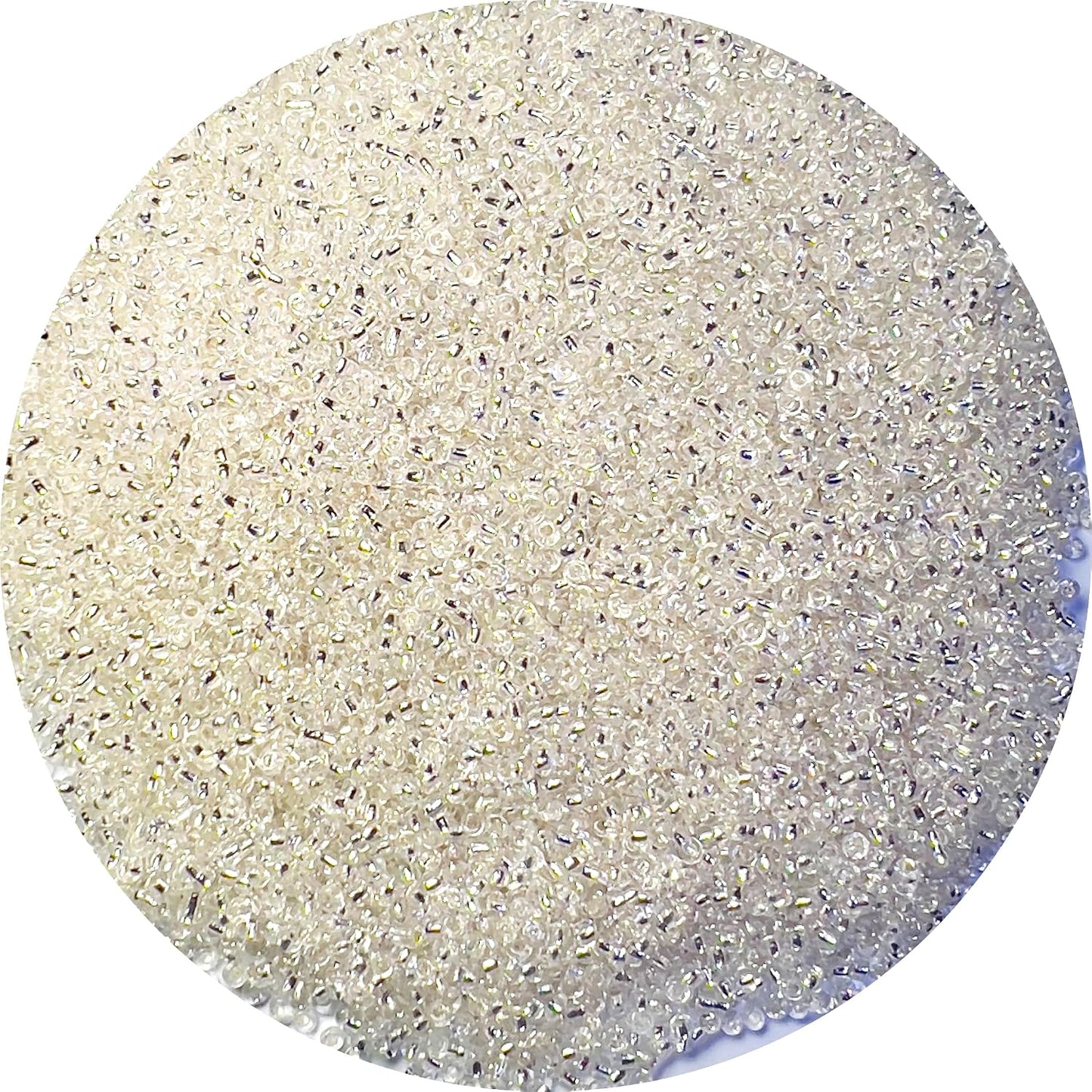 SOLASTA 12/0 Glass Seed Beads 10000pcs 2mm for Jewelry Making – DIY Bracelet Beads, Bedazzling Kit, Necklace Making, Glass Beads for Crafts | ( CRYSTAL SILVER)