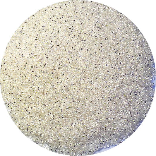 SOLASTA 12/0 Glass Seed Beads 10000pcs 2mm for Jewelry Making – DIY Bracelet Beads, Bedazzling Kit, Necklace Making, Glass Beads for Crafts | ( CRYSTAL SILVER)