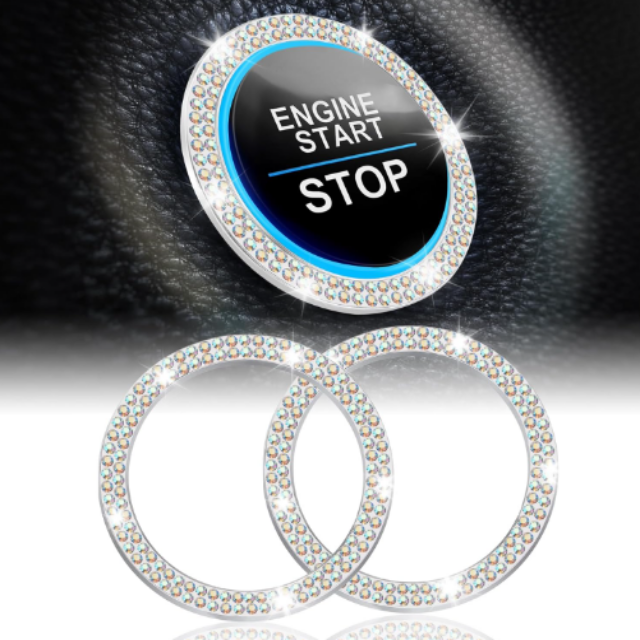 SOLASTA CRYSTAL RHINESTONE CAR BLING RING EMBLEM STICKER