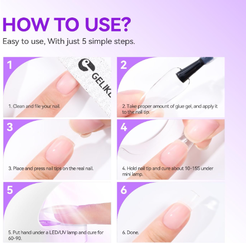 SOLASTA NAIL GLUE, WITH 1Pcs NAIL ART CLEAN UP BRUSH AND 1Pcs TWEEZER, SUPER STRONG NAIL GEL GLUE FOR ACRYLIC NAILS FALSE NAILS TIPS ADHESIVE WITH GLUE BRUSH PRESS ON NAIL TIP