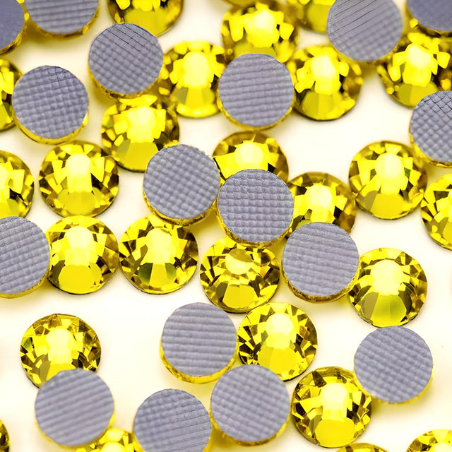 SOLASTA Premium Citrine Color Hotfix Rhinestones for DIY Crafts, Fashion Embellishments, and Garment Decoration