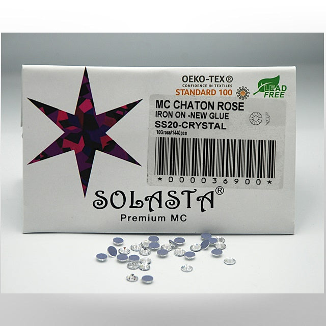 SOLASTA Premium Black Crystal Color Hotfix Rhinestones for DIY Crafts, Fashion Embellishments, and Garment Decoration