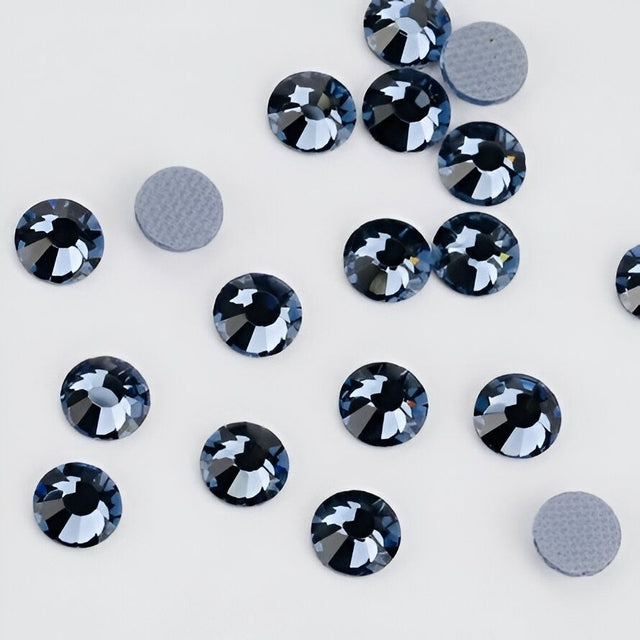 SOLASTA Premium Denim Blue Color Hotfix Rhinestones for DIY Crafts, Fashion Embellishments, and Garment Decoration