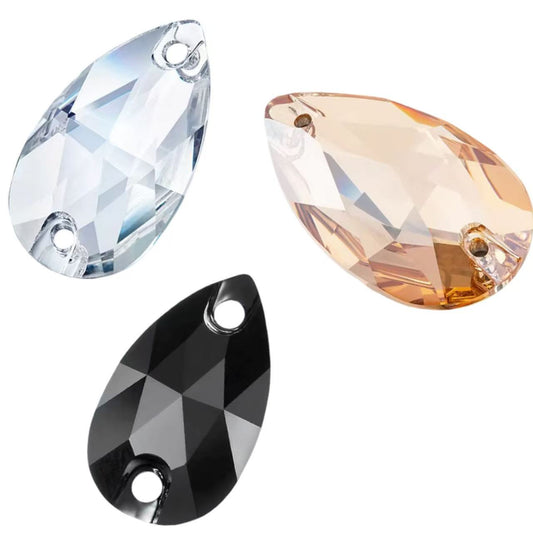 Pear Drop sew-on flat back