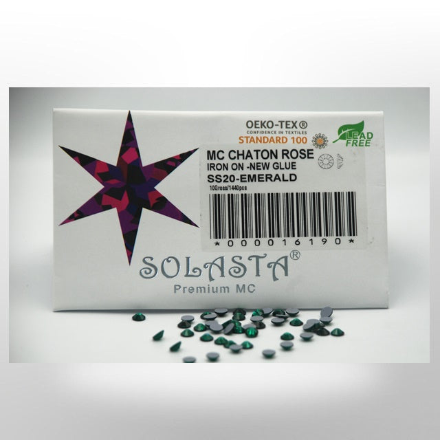 SOLASTA Premium Emerald Color Hotfix Rhinestones for DIY Crafts, Fashion Embellishments, and Garment Decoration