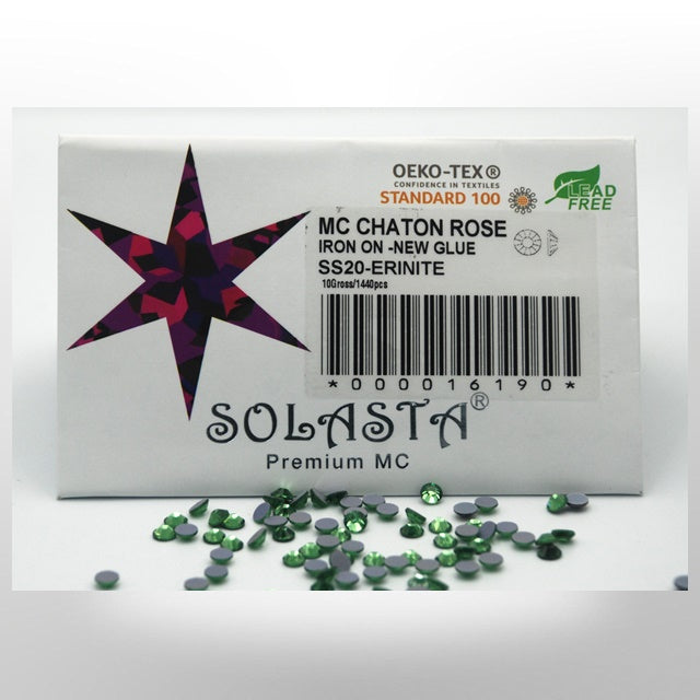 SOLASTA Premium Erinite Color Hotfix Rhinestones for DIY Crafts, Fashion Embellishments, and Garment Decoration