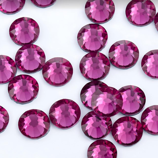 SOLASTA Premium Fuchsia Color Hotfix Rhinestones for DIY Crafts, Fashion Embellishments, and Garment Decoration