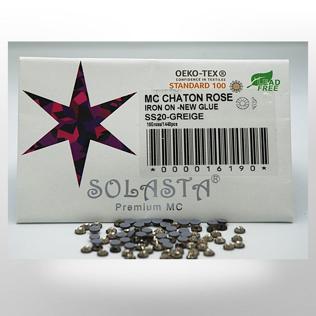 SOLASTA Premium Greige Color Hotfix Rhinestones for DIY Crafts, Fashion Embellishments, and Garment Decoration