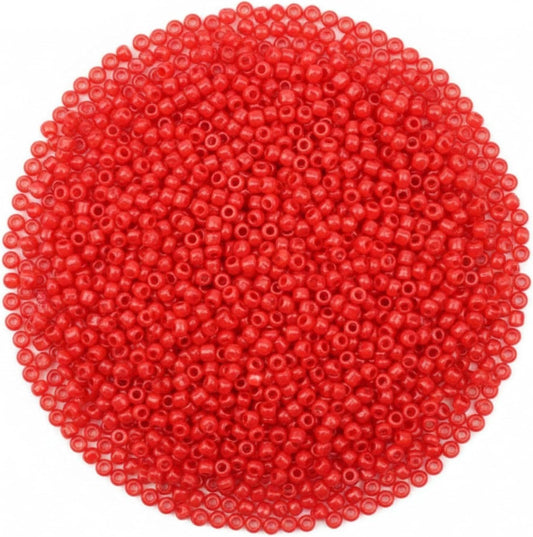 SOLASTA 12/0 Glass Seed Beads 10000pcs 2mm for Jewelry Making – DIY Bracelet Beads, Bedazzling Kit, Necklace Making, Glass Beads for Crafts | (HOT RED)