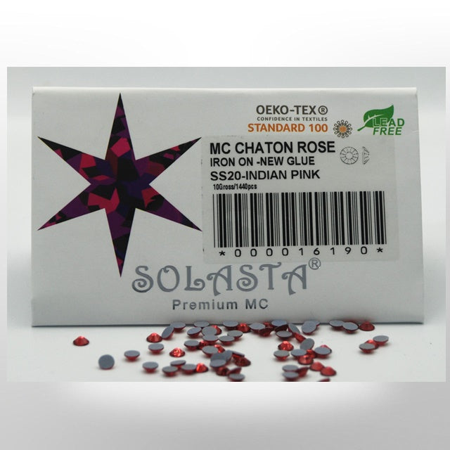 SOLASTA Premium Indian Pink Color Hotfix Rhinestones for DIY Crafts, Fashion Embellishments, and Garment Decoration