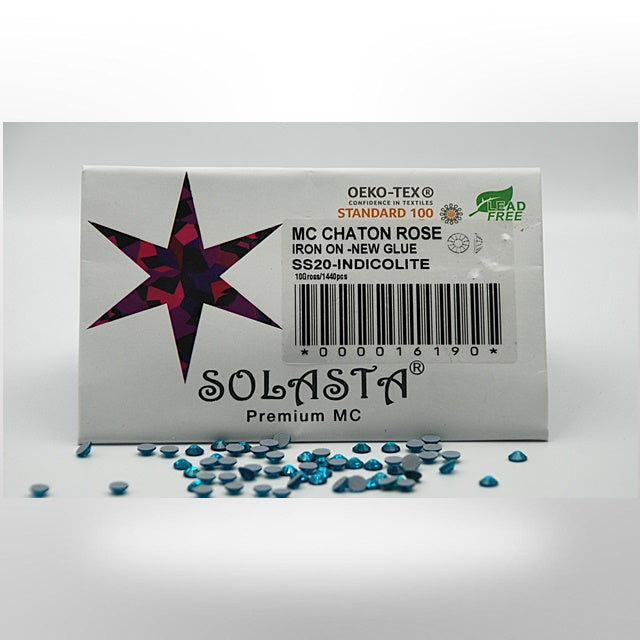 SOLASTA Premium Indicolite Color Hotfix Rhinestones for DIY Crafts, Fashion Embellishments, and Garment Decoration