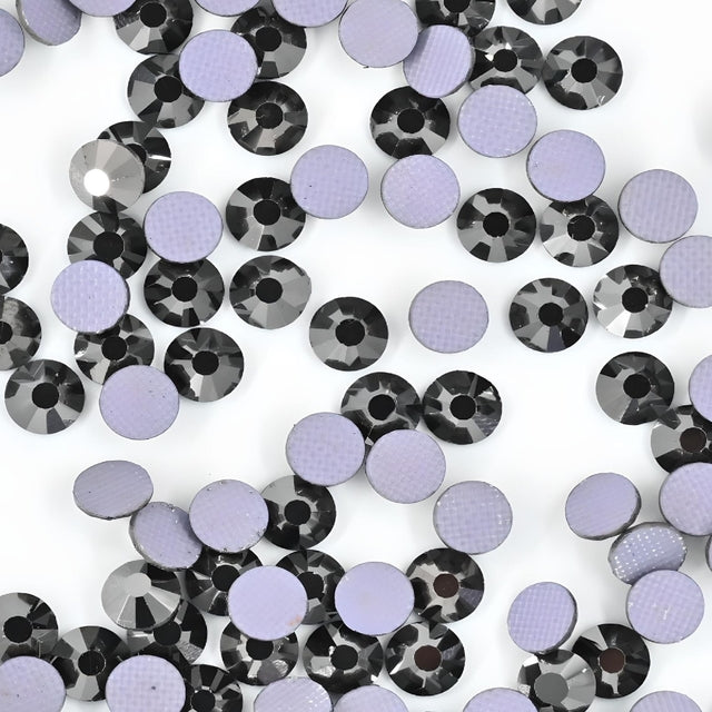 SOLASTA Premium Jet Hematite Color Hotfix Rhinestones for DIY Crafts, Fashion Embellishments, and Garment Decoration