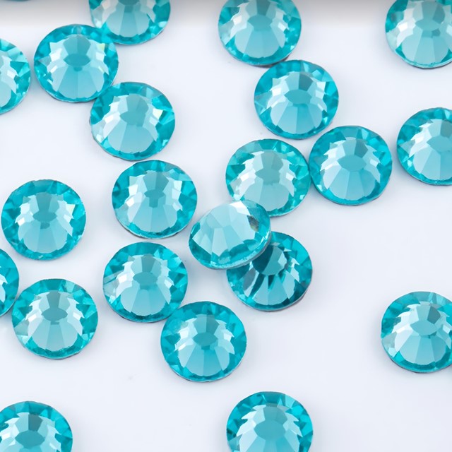 SOLASTA Premium Turquoise Color Hotfix Rhinestones for DIY Crafts, Fashion Embellishments, and Garment Decoration