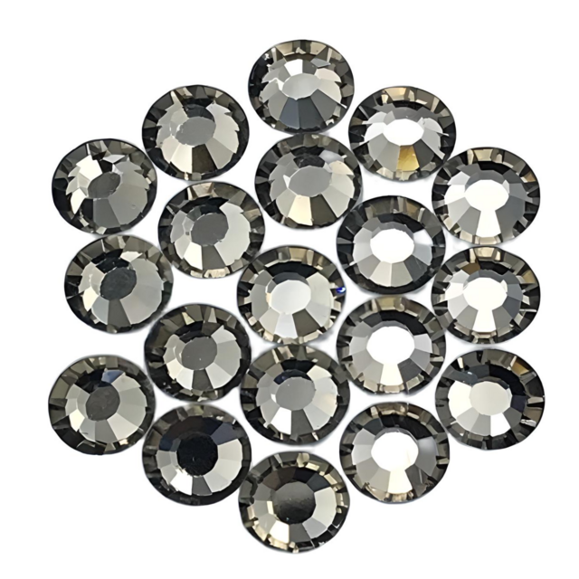 SOLASTA Essential Light Black Diamond Color Hotfix Rhinestones for Clothing and Fabric Embellishments