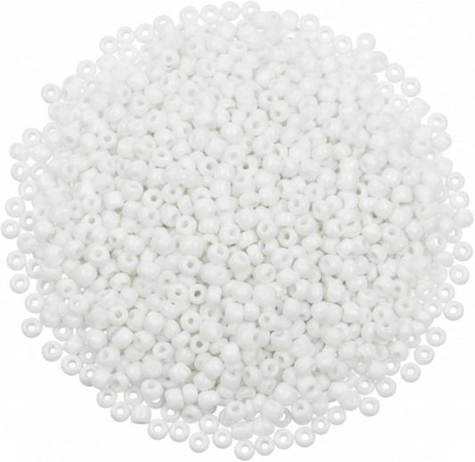 SOLASTA 12/0 Glass Seed Beads 10000pcs 2mm for Jewelry Making – DIY Bracelet Beads, Bedazzling Kit, Necklace Making, Glass Beads for Crafts | (MAGIC WHITE))