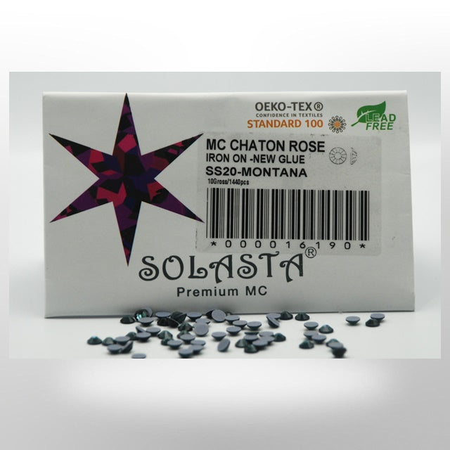 SOLASTA Premium Montana Color Hotfix Rhinestones for DIY Crafts, Fashion Embellishments, and Garment Decoration