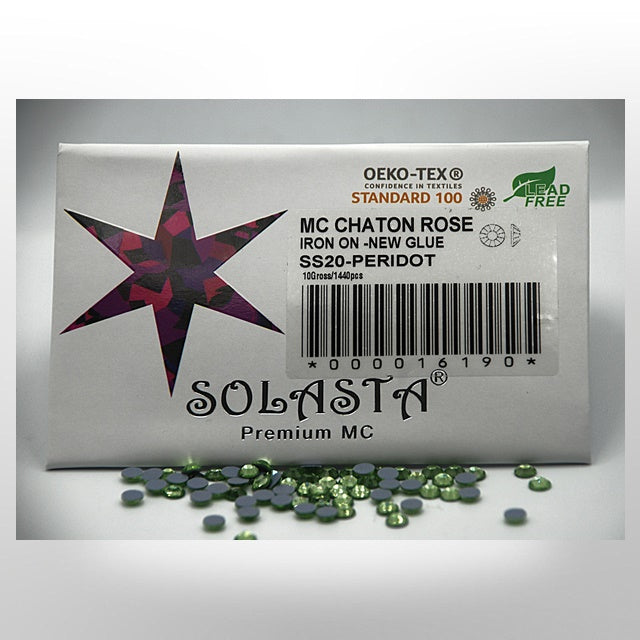 SOLASTA Premium Peridot Color Hotfix Rhinestones for DIY Crafts, Fashion Embellishments, and Garment Decoration