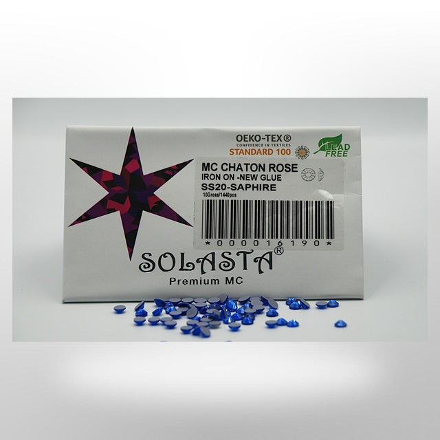 SOLASTA Premium Sapphire Color Hotfix Rhinestones for DIY Crafts, Fashion Embellishments, and Garment Decoration