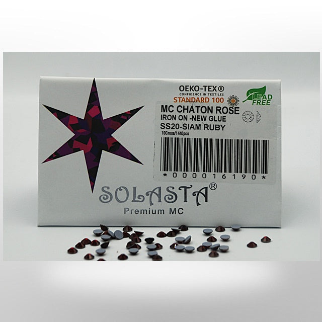 SOLASTA Premium Siam Ruby Color Hotfix Rhinestones for DIY Crafts, Fashion Embellishments, and Garment Decoration