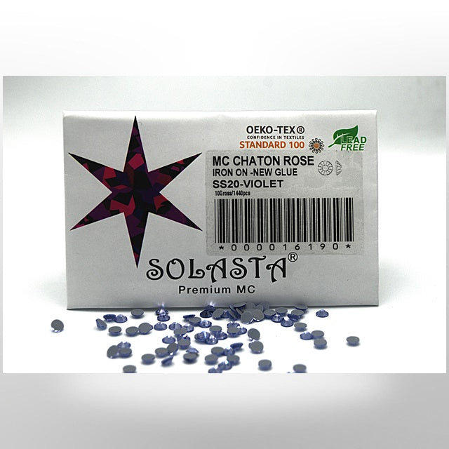 SOLASTA Premium Violet Color Hotfix Rhinestones for DIY Crafts, Fashion Embellishments, and Garment Decoration